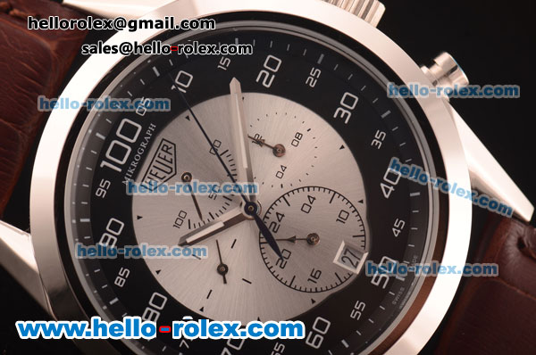 Tag Heuer Mikrograph Asia Automatic Steel Case with Black/Silver Dial - Click Image to Close